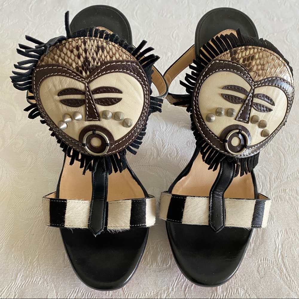 Christian louboutin Python Kimpa Mask Cuff Python Slide Sandals - Picture 9 of 9